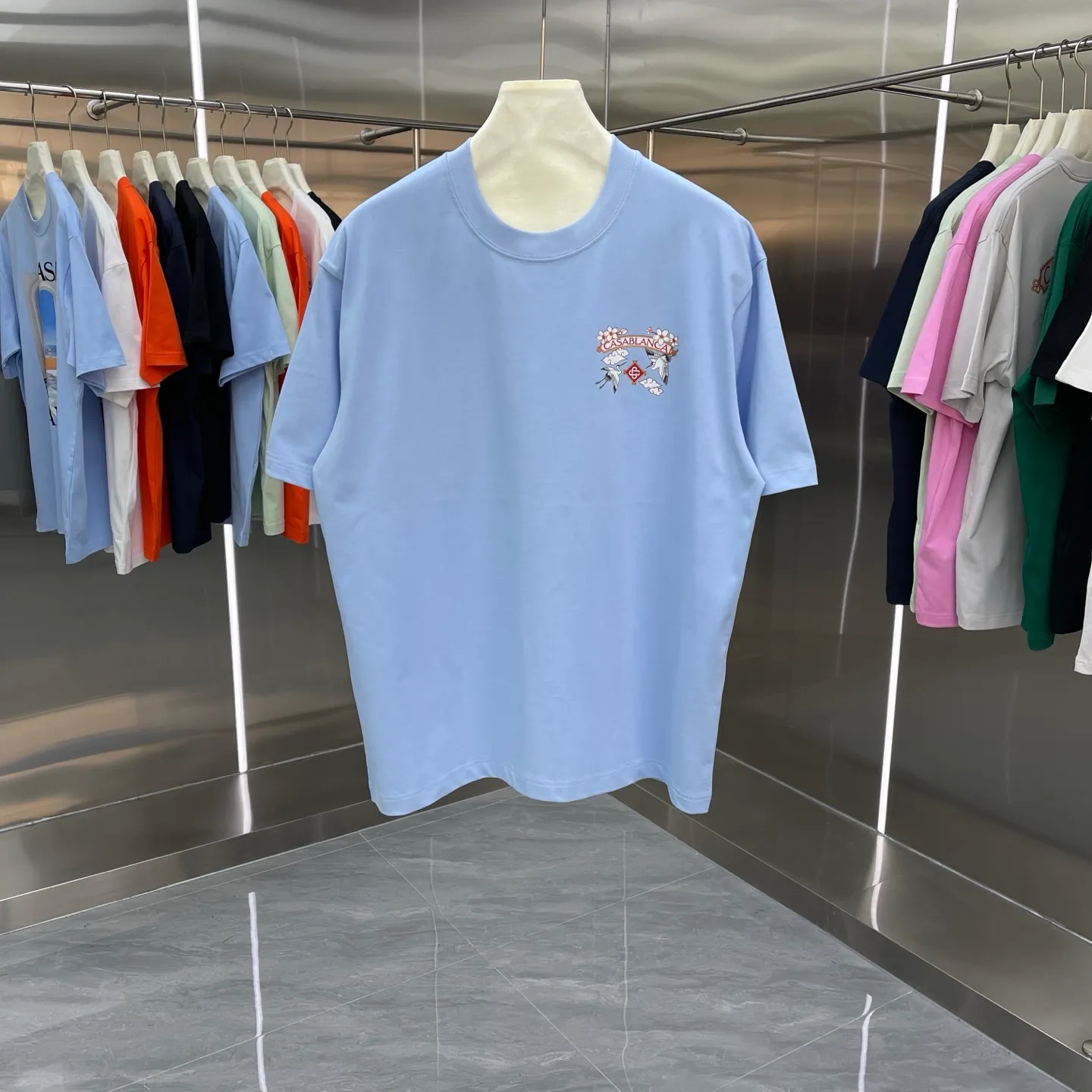 New Arrival Casablanca Classic Series T ～ ， ， 。 ， Classic ， In Stock ！ ：White Black Green Gray Light Green Blue Royal Blue Orange（8 ） Size：S M L XL XXL